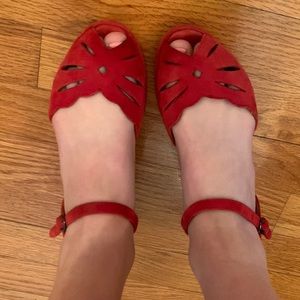 Red gentle souls sandals